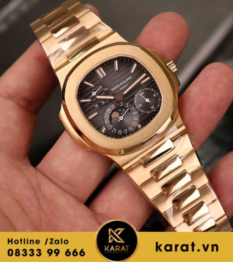 Đồng hồ Patek Philippe nautilus 5712r PPF Factory bọc vàng 18K replica - Ảnh 5