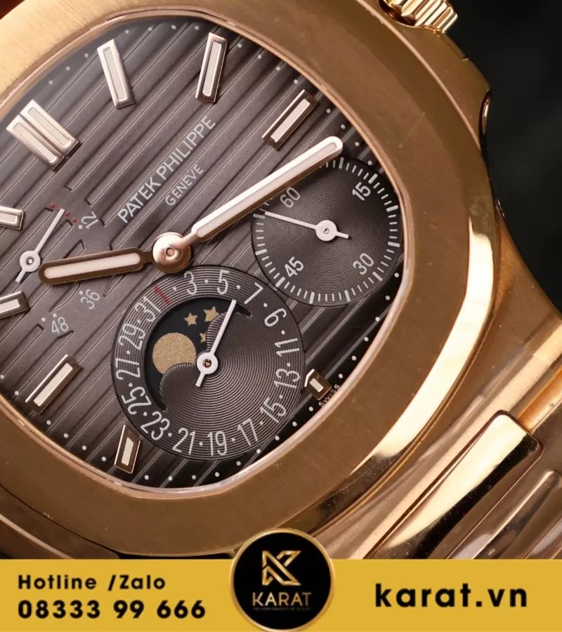 Đồng hồ Patek Philippe nautilus 5712r PPF Factory bọc vàng 18K replica - Ảnh 4