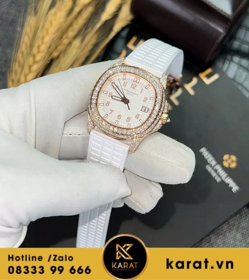 Đồng hồ Patek Philippe 5067 PPF for lady độ full Moissanite chế tác Hongkong - Ảnh 9