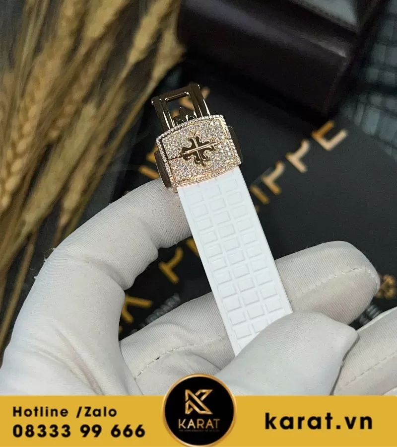 Đồng hồ Patek Philippe 5067 PPF for lady độ full Moissanite chế tác Hongkong - Ảnh 8