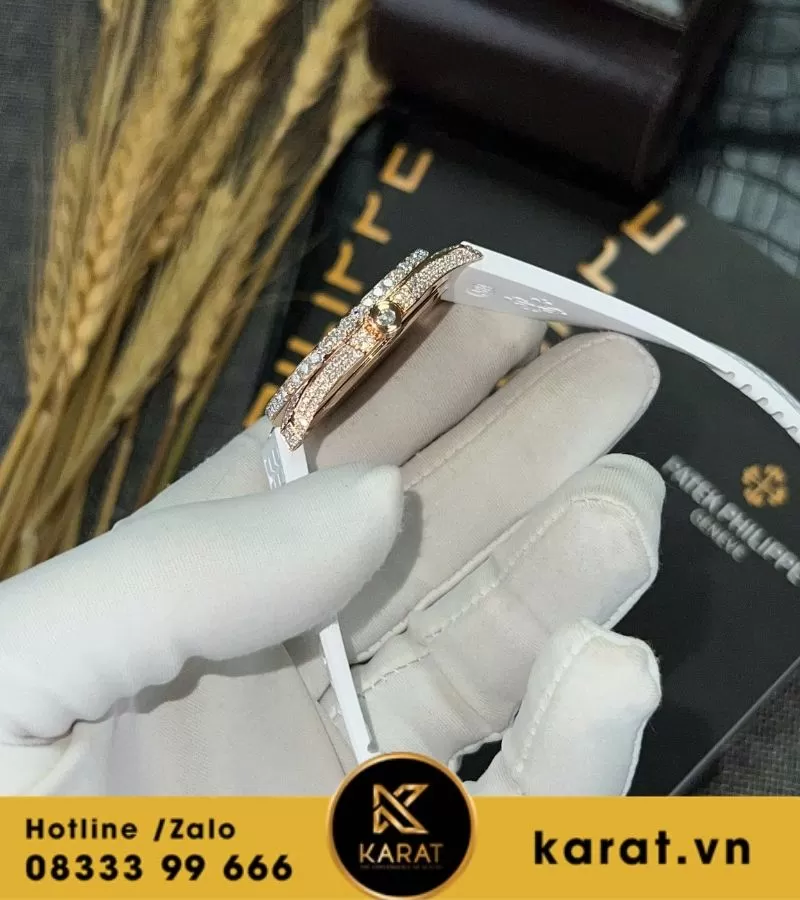 Đồng hồ Patek Philippe 5067 PPF for lady độ full Moissanite chế tác Hongkong - Ảnh 5