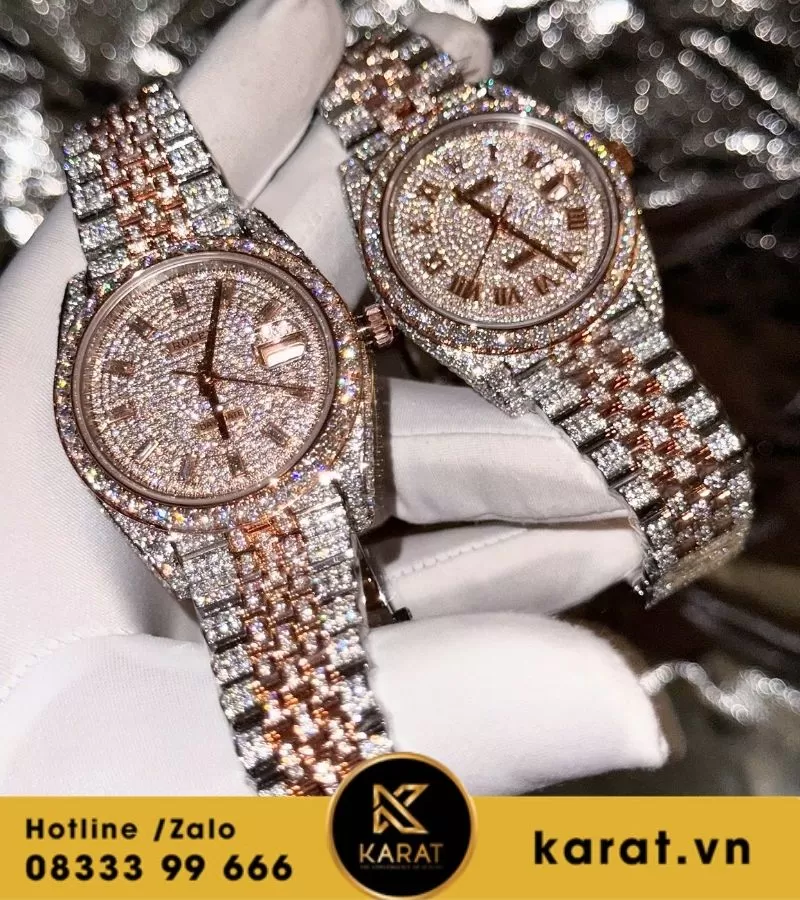Đồng hồ Rolex độ full kim cương - Ảnh 4