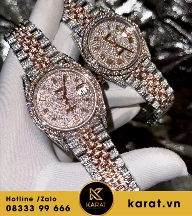Đồng hồ Rolex độ full kim cương - Ảnh 3