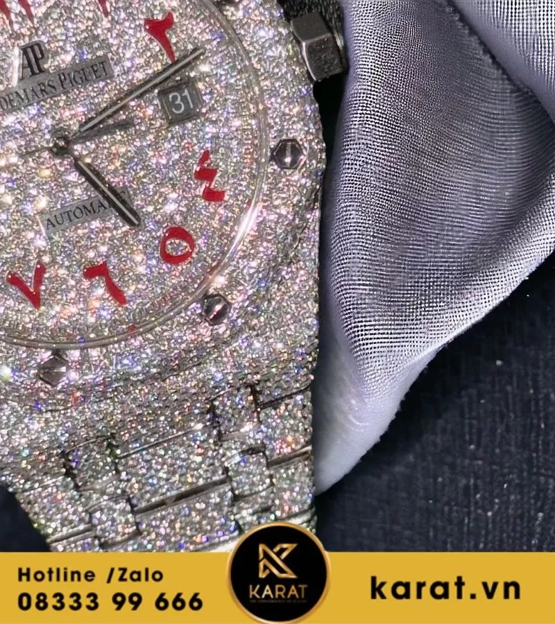 Đồng hồ Audemars Piguet custom full diamond moissanite - Ảnh 10