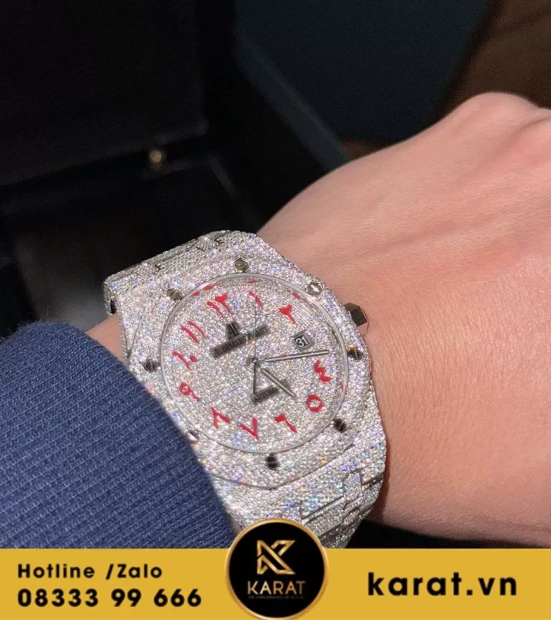 Đồng hồ Audemars Piguet custom full diamond moissanite - Ảnh 9