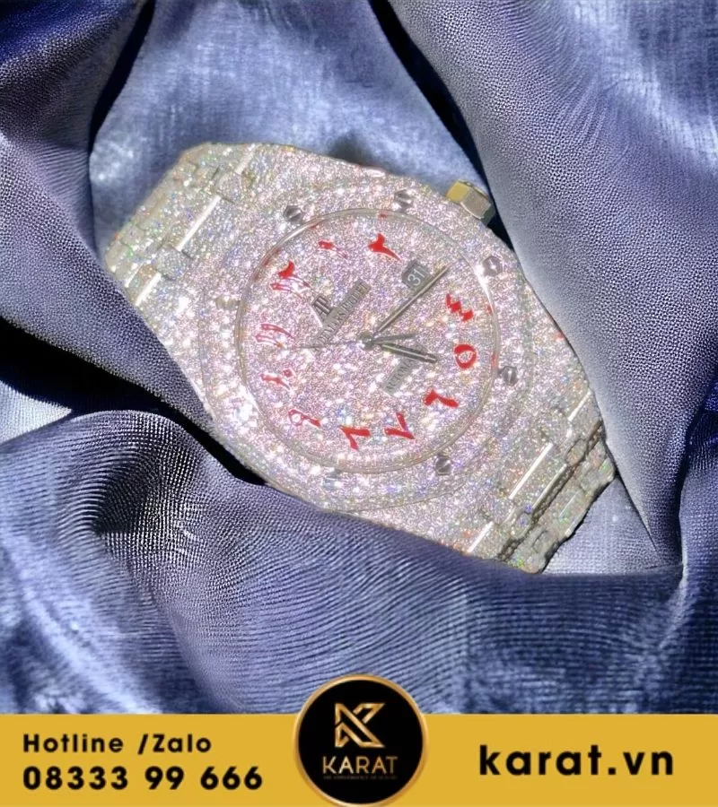 Đồng hồ Audemars Piguet custom full diamond moissanite - Ảnh 8