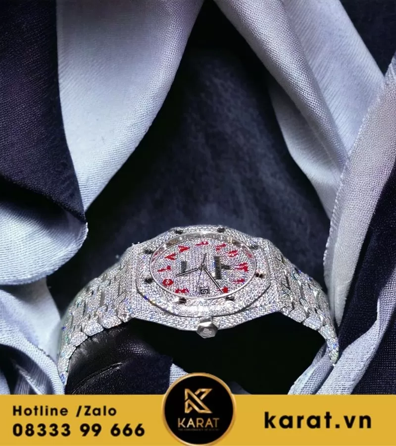 Đồng hồ Audemars Piguet custom full diamond moissanite - Ảnh 5