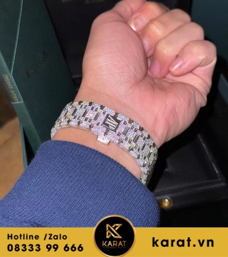 Đồng hồ Audemars Piguet custom full diamond moissanite - Ảnh 3