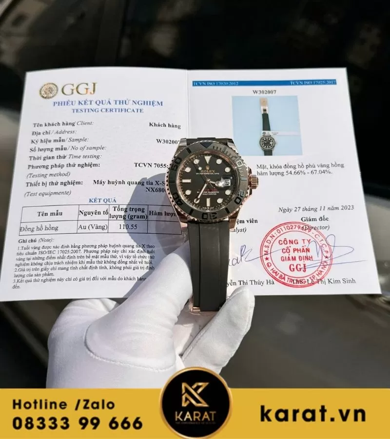 Đồng hồ Rolex Yatch master bọc vàng replica - Ảnh 5