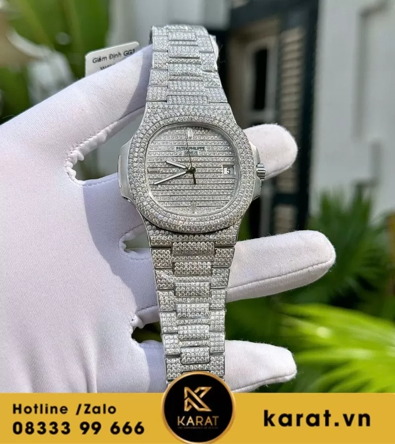 Đồng hồ Patek Philippe nautilus 5719 custom full diamond - Ảnh 8