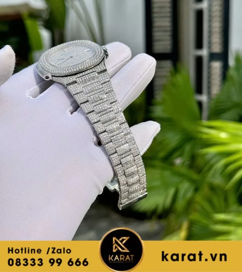 Đồng hồ Patek Philippe nautilus 5719 custom full diamond - Ảnh 6