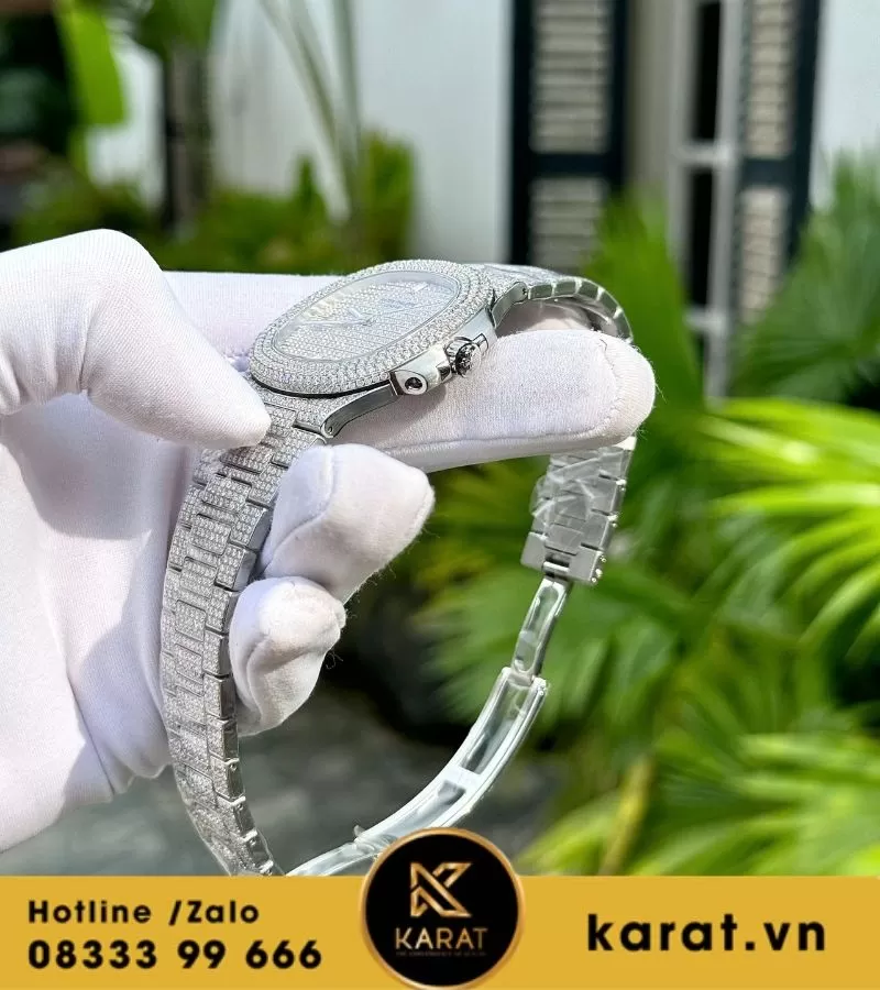 Đồng hồ Patek Philippe nautilus 5719 custom full diamond - Ảnh 3