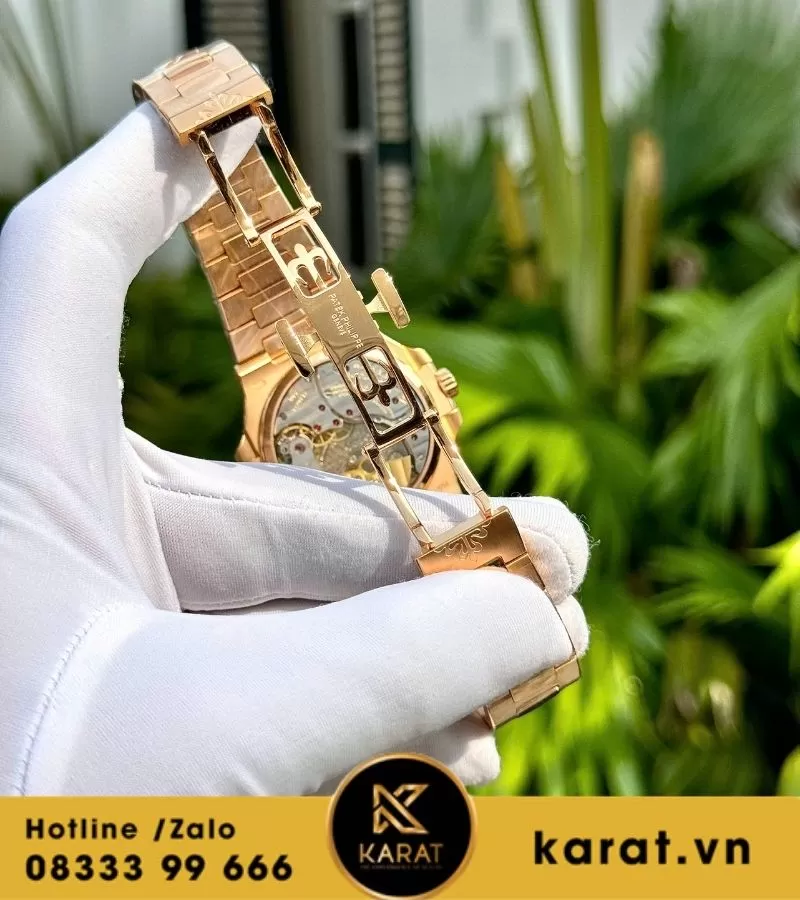 Đồng hồ Patek Philippe 5712r độ viền moissanite baguette - Ảnh 3