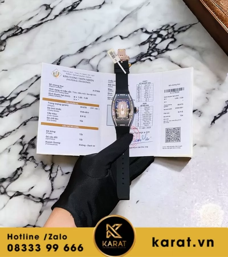 Đồng hồ Richard Mille rm07-1 nữ độ kim cương moissanite - Ảnh 6