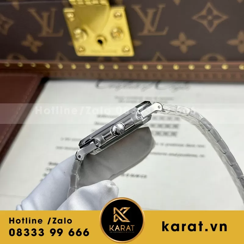 Đồng Hồ Patek Philippe Cubitus 5821 Mặt Xanh Blue Rep 11 Cao Cấp 45mm - Ảnh 7