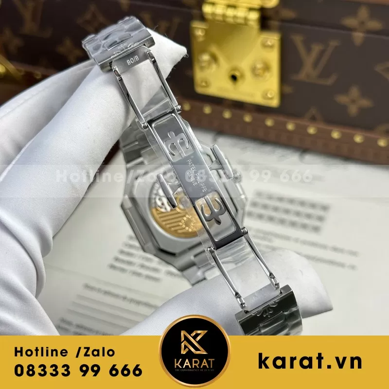 Đồng Hồ Patek Philippe Cubitus 5821 Mặt Xanh Blue Rep 11 Cao Cấp 45mm - Ảnh 5