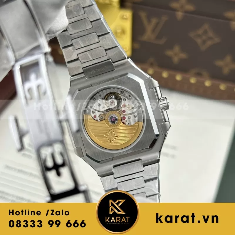 Đồng Hồ Patek Philippe Cubitus 5821 Mặt Xanh Blue Rep 11 Cao Cấp 45mm - Ảnh 4