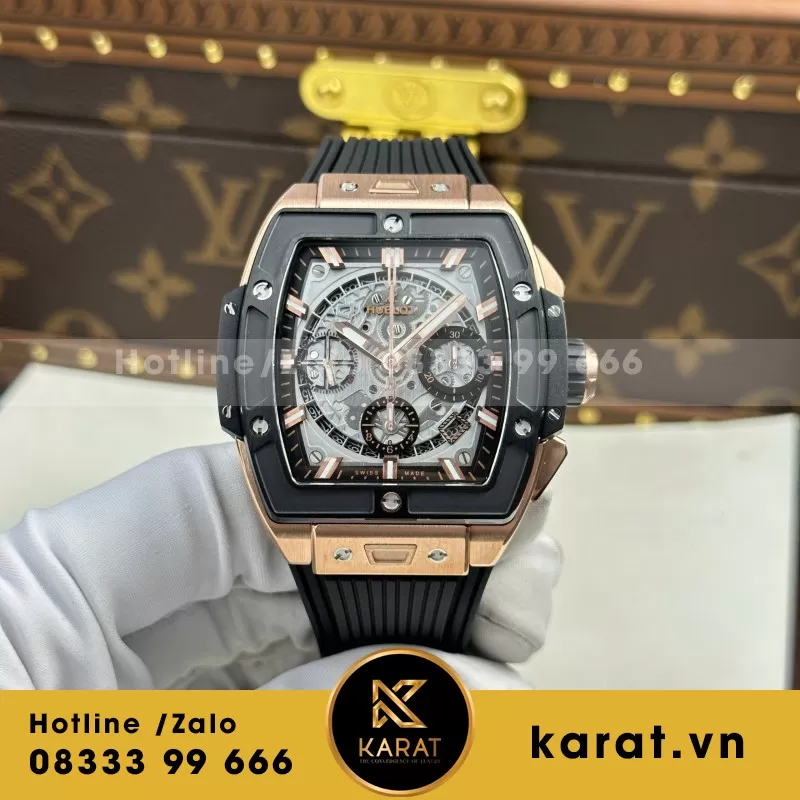 Đồng Hồ Hublot Spirit Of Big Bang King Gold Replica 1 1 Mặt Xám Nhà Máy BBF 42mm - Ảnh 8