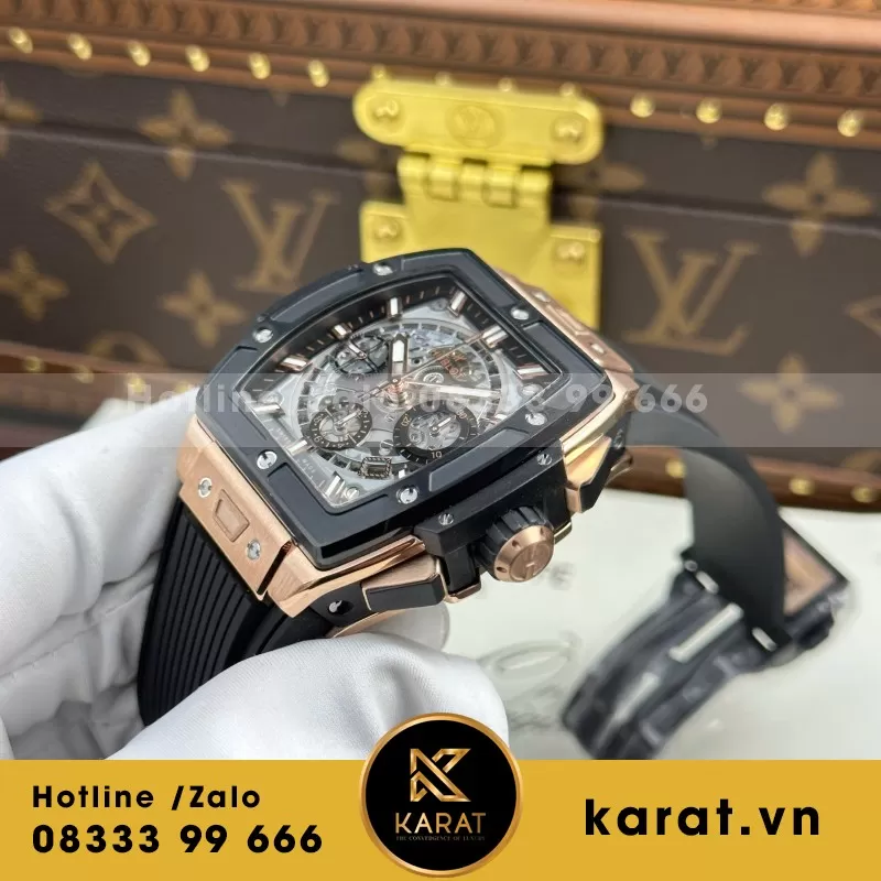 Đồng Hồ Hublot Spirit Of Big Bang King Gold Replica 1 1 Mặt Xám Nhà Máy BBF 42mm - Ảnh 7