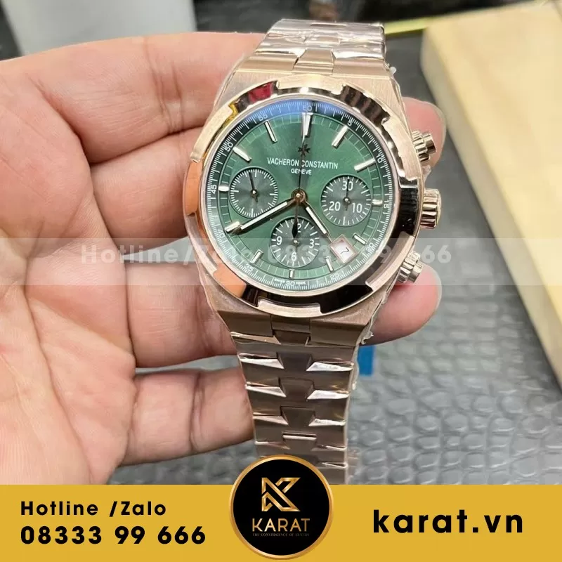 Đồng Hồ Vacheron Constantin Overseas 4500V Rep 11 Mặt Xanh Ngọc PPF 41mm - Ảnh 7