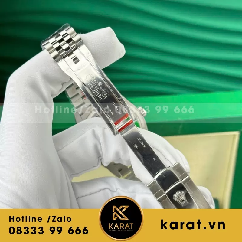 Đồng hồ Rolex Datejust phiên bản mặt số 3D Mặt Trắng - Ảnh 6