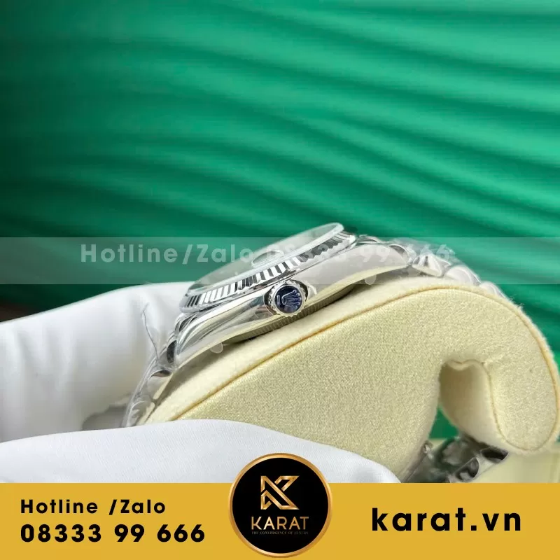 Đồng hồ Rolex Datejust phiên bản mặt số 3D Mặt Trắng - Ảnh 5