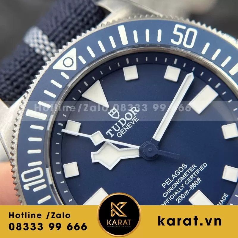 Đồng Hồ Tudor Chế Tác Pelagos FXD GMT Nam Mặt Xanh Nhà Máy M+ 42mm - Ảnh 6