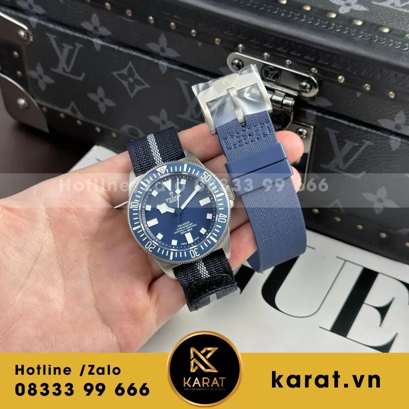 Đồng Hồ Tudor Chế Tác Pelagos FXD GMT Nam Mặt Xanh Nhà Máy M+ 42mm - Ảnh 4