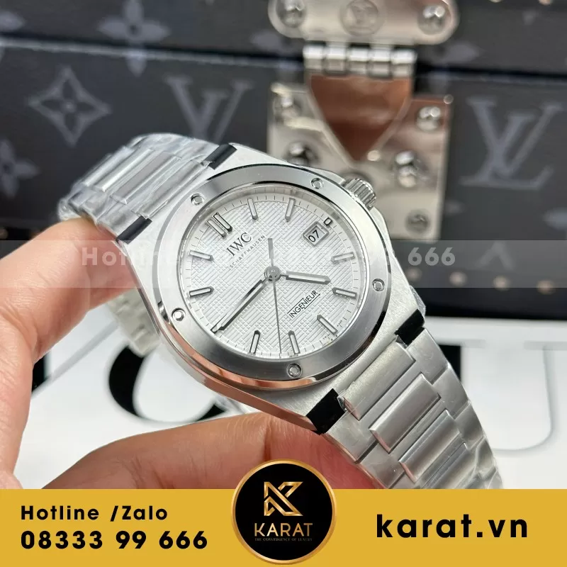 Đồng hồ IWC Ingenieur IW328907 Rep 11 mặt xanh white dây kim loại xưởng V7 40mm - Ảnh 10