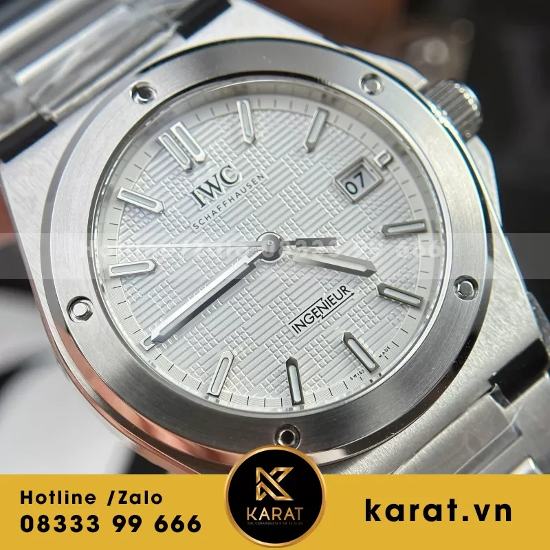 Đồng hồ IWC Ingenieur IW328907 Rep 11 mặt xanh white dây kim loại xưởng V7 40mm - Ảnh 9