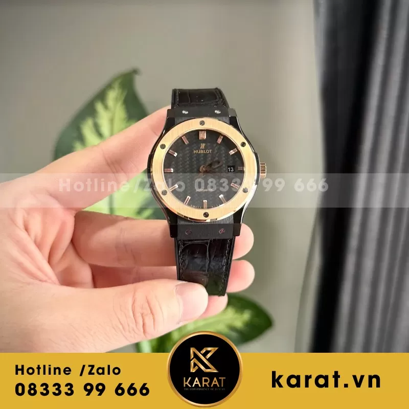 Bộ Sưu Tập Đồng Hồ Hublot Classic Fusion Ceramic Demi Gold Carbon JJZ Factory 42mm - Ảnh 6