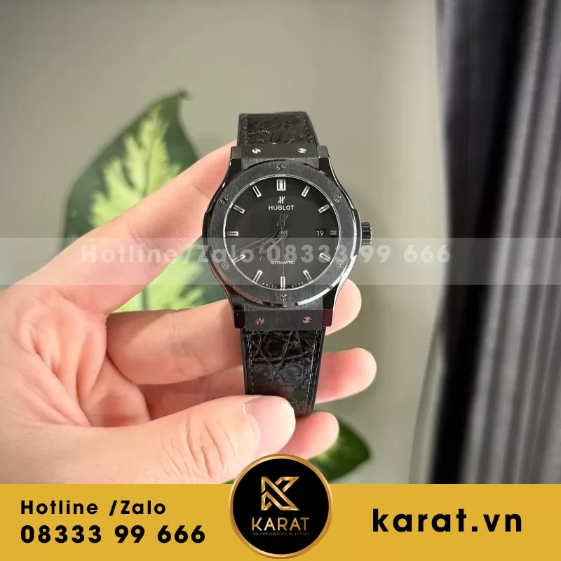 Bộ Sưu Tập Đồng Hồ Hublot Classic Fusion Ceramic Demi Gold Carbon JJZ Factory 42mm - Ảnh 5