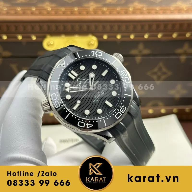 Đồng Hồ Omega Seamaster Diver 300M Replica 1:1 Mặt Số Xám viền gốm Ceramic VSF 42mm - Ảnh 8
