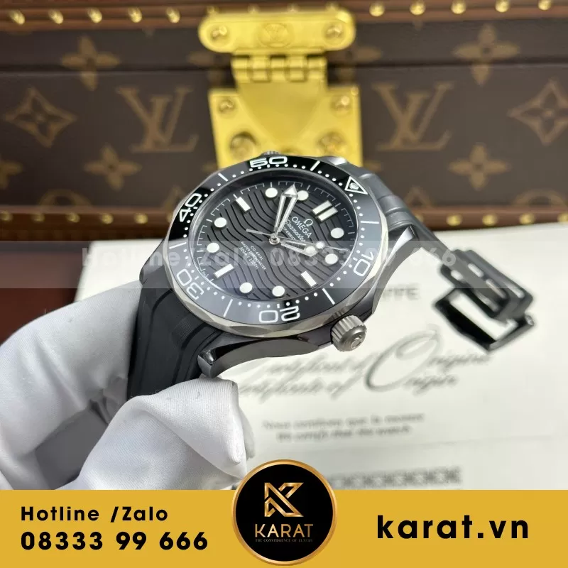 Đồng Hồ Omega Seamaster Diver 300M Replica 1:1 Mặt Số Xám viền gốm Ceramic VSF 42mm - Ảnh 7