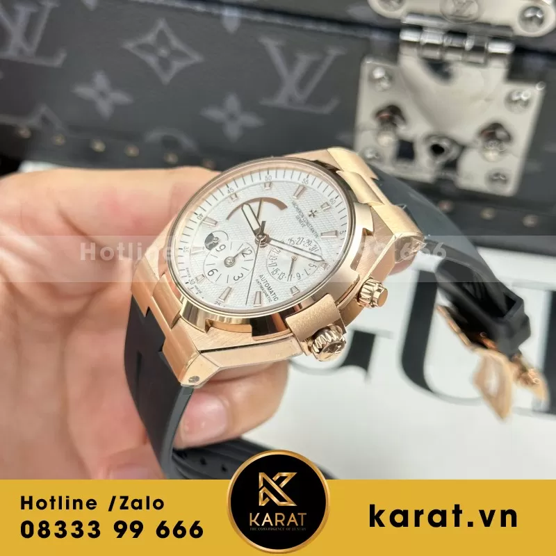 Đồng Hồ Vacheron Constantin Replica 11 Overseas Dual Time 47450 Mạ Vàng Hồng Xưởng 9F 42mm - Ảnh 9