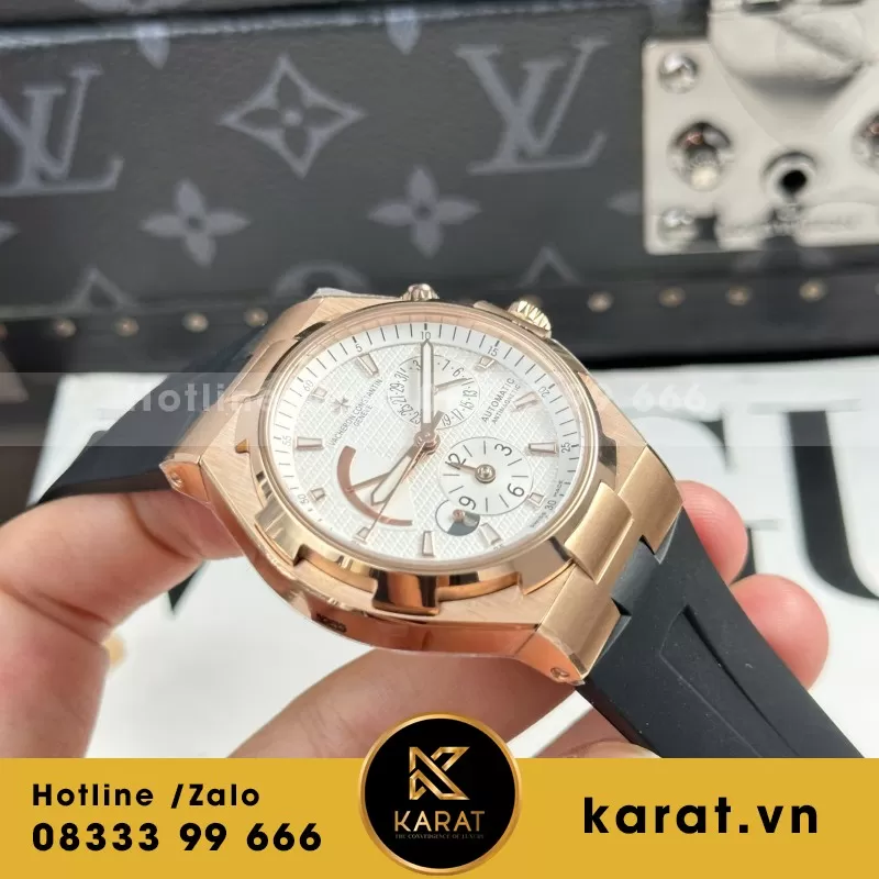 Đồng Hồ Vacheron Constantin Replica 11 Overseas Dual Time 47450 Mạ Vàng Hồng Xưởng 9F 42mm - Ảnh 8