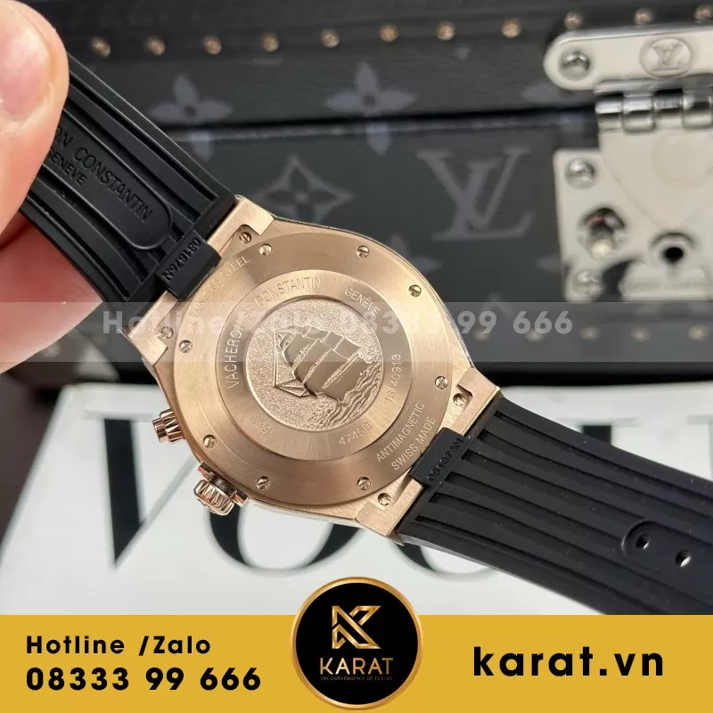 Đồng Hồ Vacheron Constantin Replica 11 Overseas Dual Time 47450 Mạ Vàng Hồng Xưởng 9F 42mm - Ảnh 4