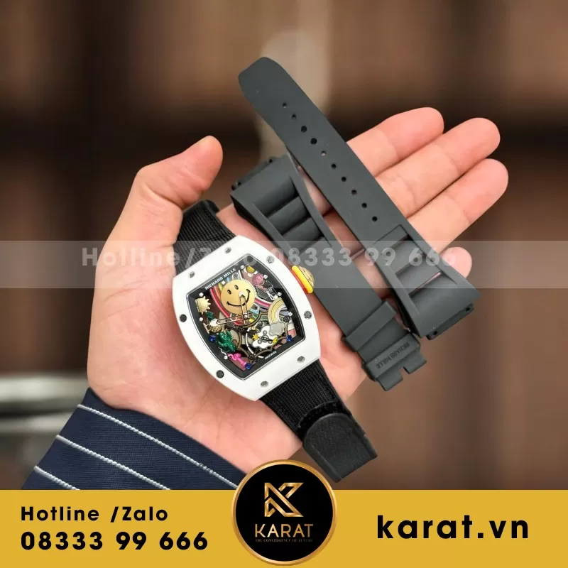 Bộ sưu tập Đồng Hồ Richard Mille Clone 11 RM88 Smiley Vỏ Gốm 40x48mm - Ảnh 7
