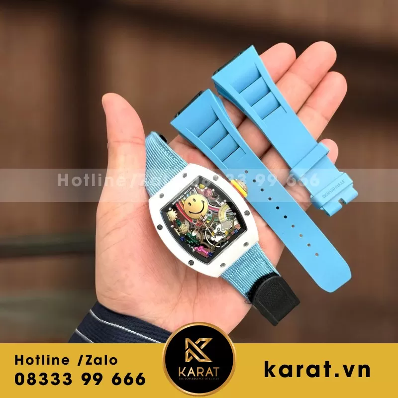 Bộ sưu tập Đồng Hồ Richard Mille Clone 11 RM88 Smiley Vỏ Gốm 40x48mm - Ảnh 6