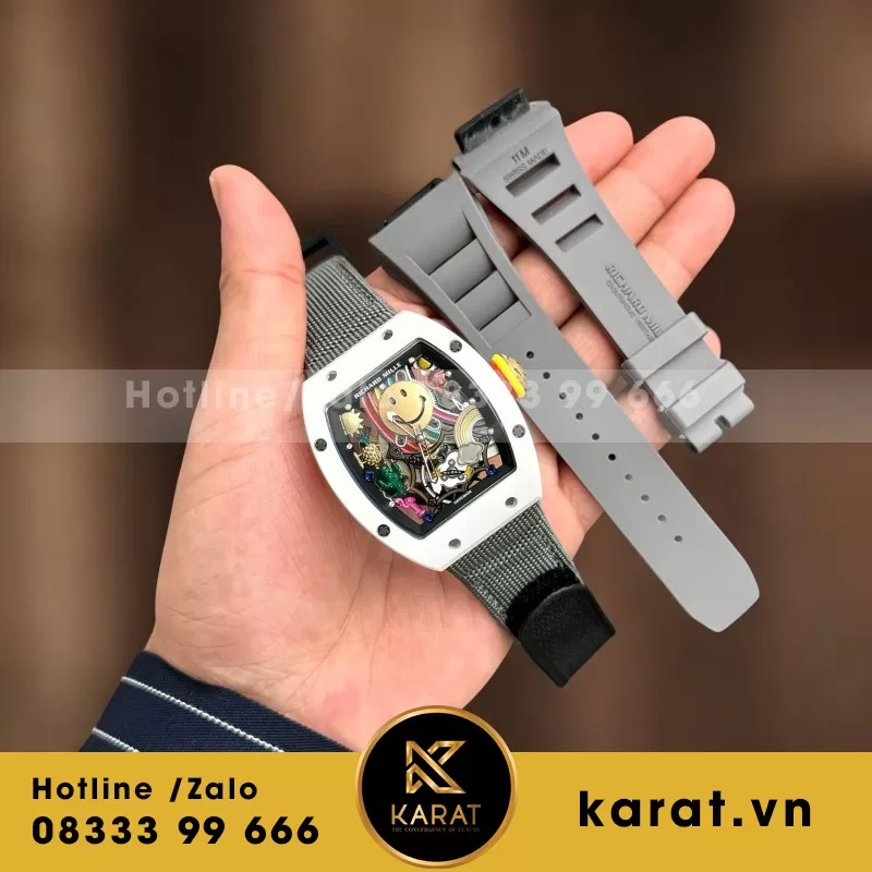 Bộ sưu tập Đồng Hồ Richard Mille Clone 11 RM88 Smiley Vỏ Gốm 40x48mm - Ảnh 5