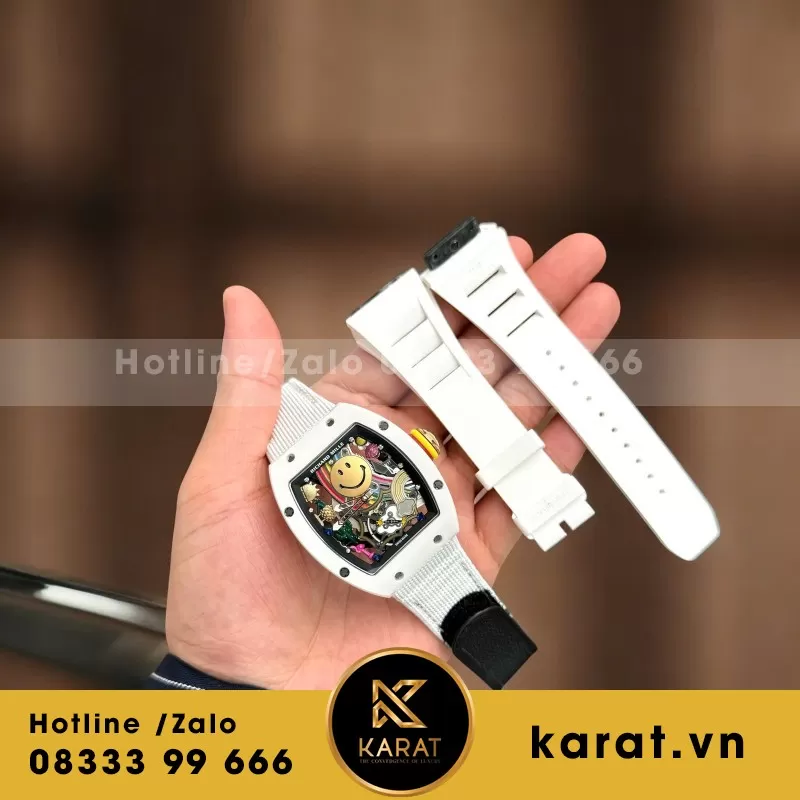Bộ sưu tập Đồng Hồ Richard Mille Clone 11 RM88 Smiley Vỏ Gốm 40x48mm - Ảnh 3
