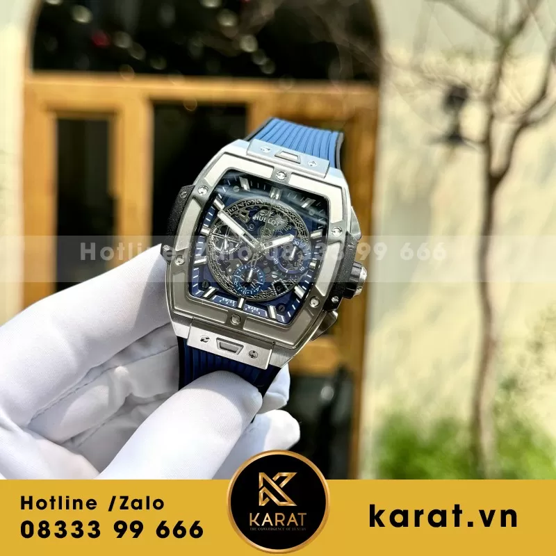Đồng Hồ Chế Tác Hublot Spirit Of Big Bang Titanium Mặt Xanh Blue Nhà Máy BBF 42mm - Ảnh 7