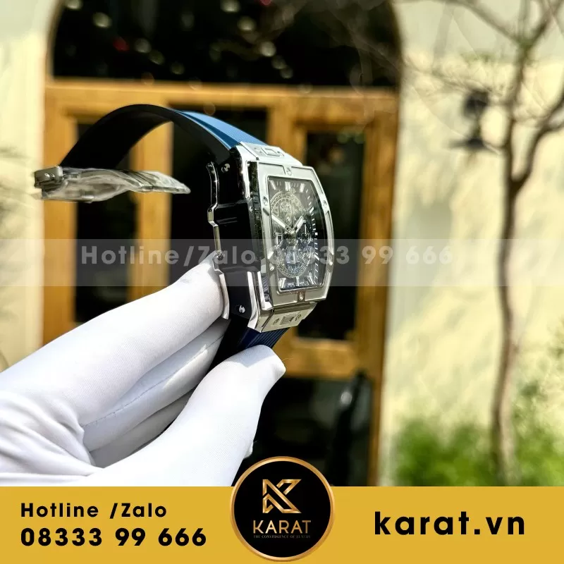 Đồng Hồ Chế Tác Hublot Spirit Of Big Bang Titanium Mặt Xanh Blue Nhà Máy BBF 42mm - Ảnh 5