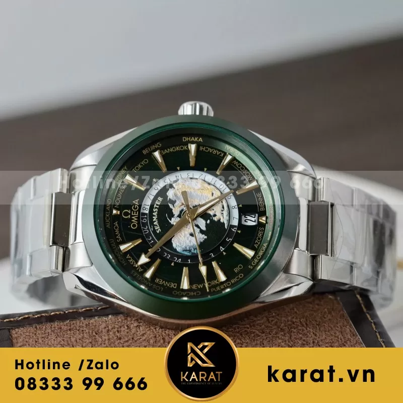 Đồng Hồ Omega Seamaster Aqua Terra Rep 11 Màu Xanh Lá Cây 43mm - Ảnh 6