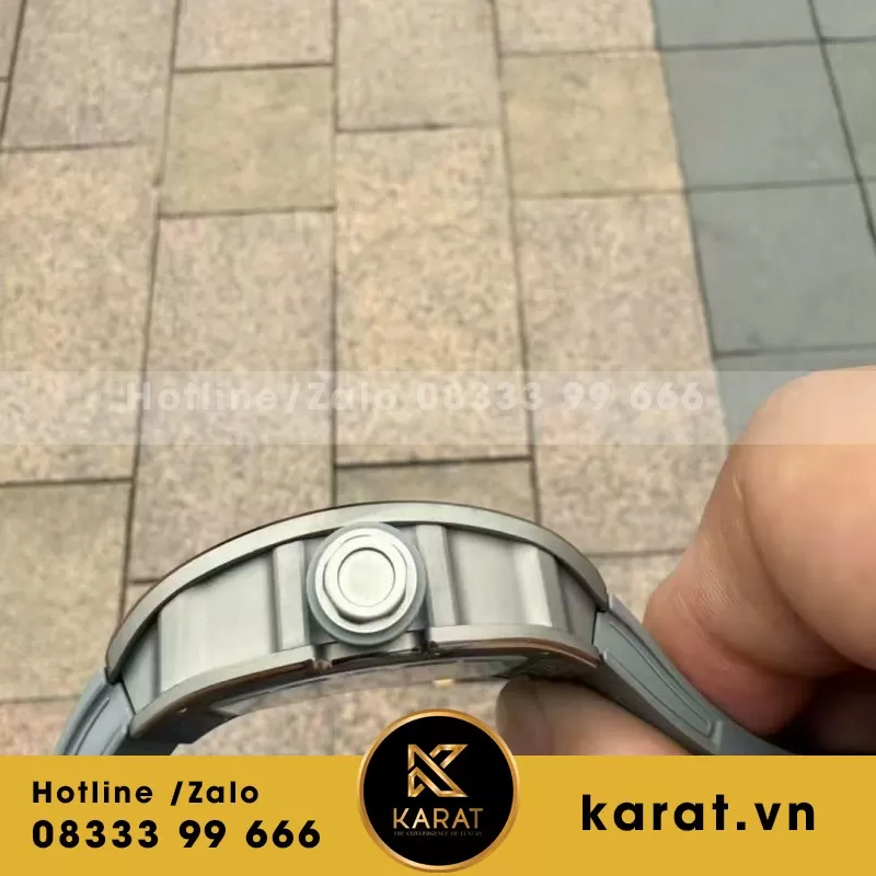 Đồng Hồ Richard Mille RM055 Gray Titanium Custom Movement 45mm - Ảnh 4