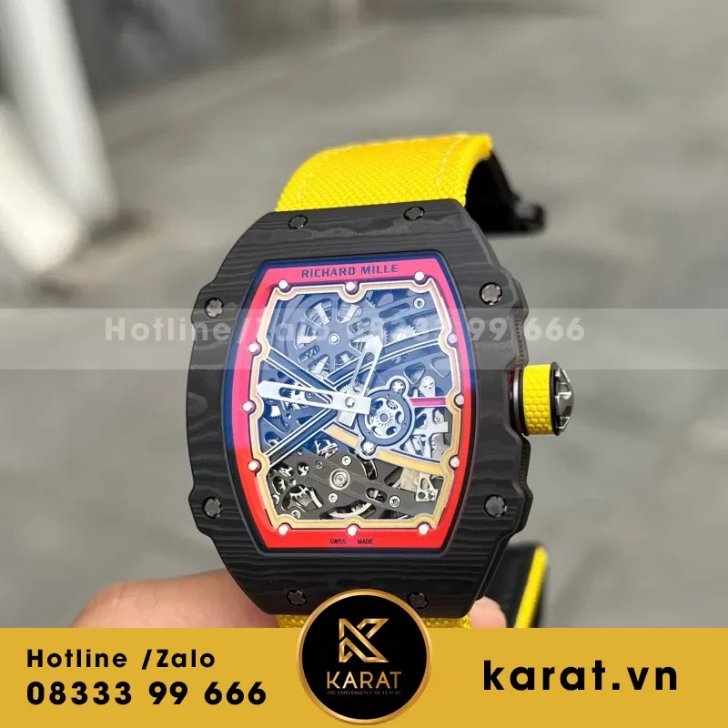 Đồng Hồ Richard Mille Chế Tác RM67-02 Vỏ Carbon Alexander Zverev Extra Flat Replica 38.7×47.52mm - Ảnh 3