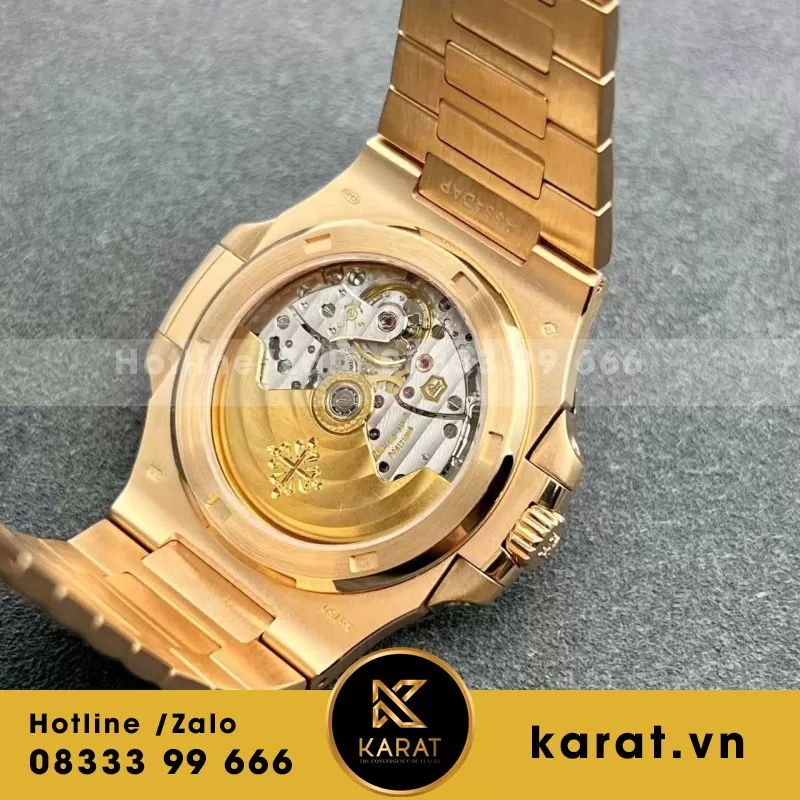 Đồng Hồ Patek Philippe Nautilus 5723 Chế Tác Vàng Hồng 18K Nguyên Khối + Kim Cương Tự Nhiên 40mm - Ảnh 8