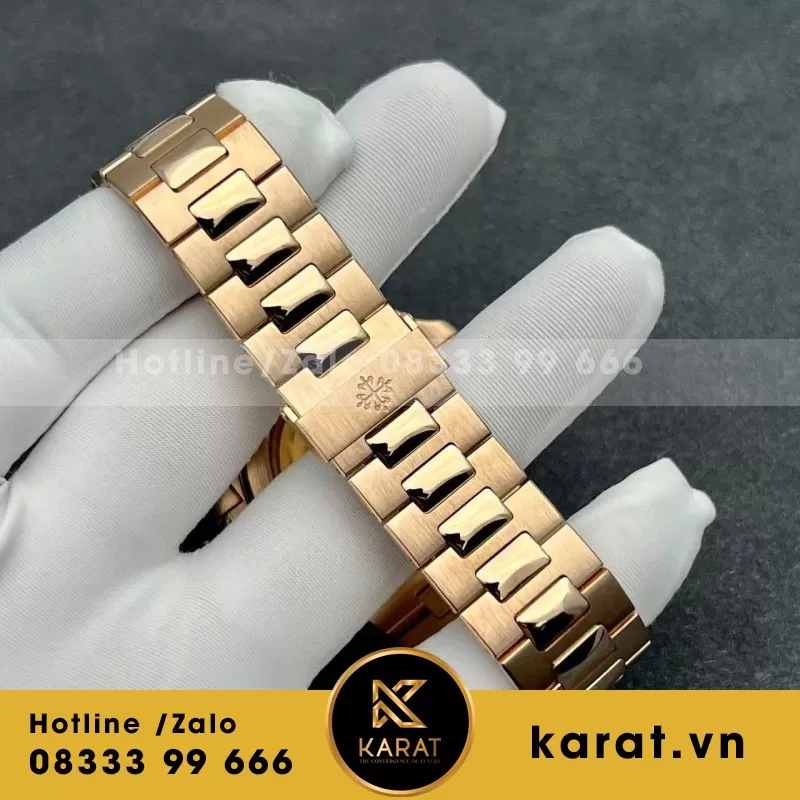 Đồng Hồ Patek Philippe Nautilus 5723 Chế Tác Vàng Hồng 18K Nguyên Khối + Kim Cương Tự Nhiên 40mm - Ảnh 7