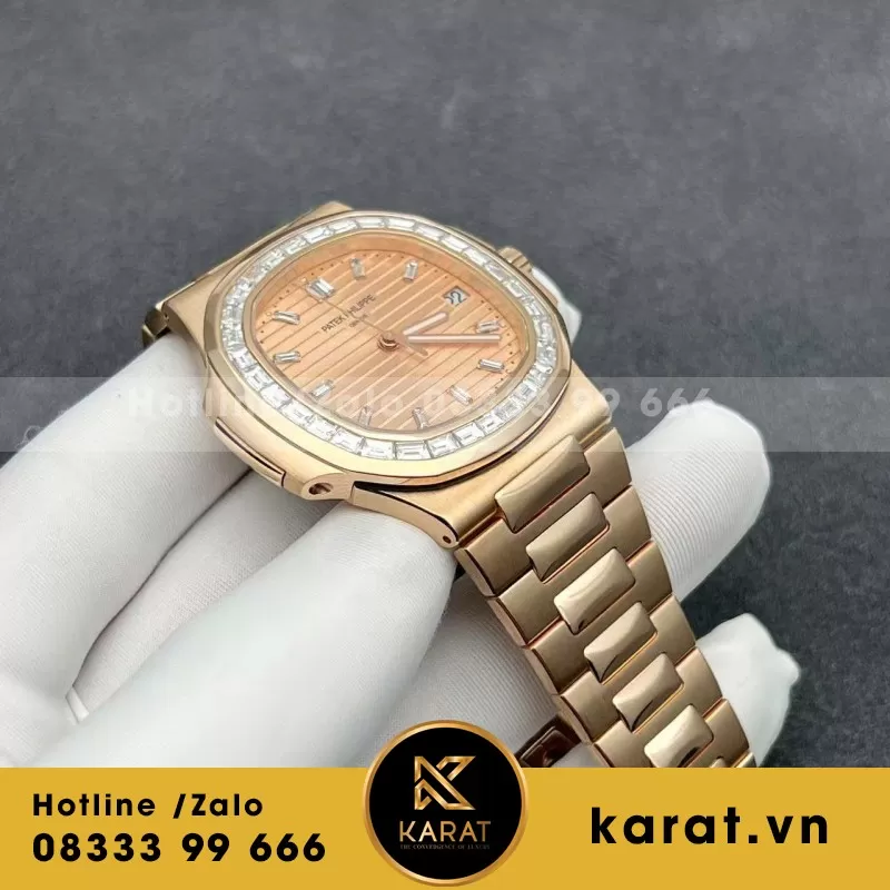Đồng Hồ Patek Philippe Nautilus 5723 Chế Tác Vàng Hồng 18K Nguyên Khối + Kim Cương Tự Nhiên 40mm - Ảnh 4
