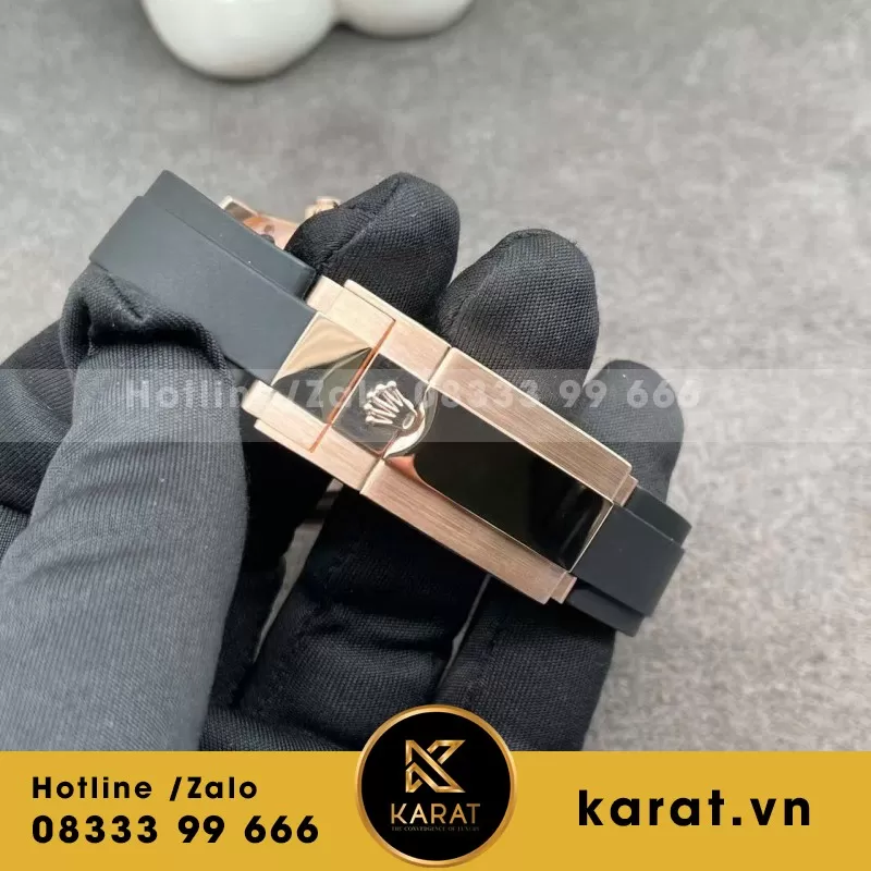 Đồng Hồ Rolex Daytona Mặt Thiên Thạch Chế Tác Bọc Vàng Thật + Đính Kim Cương Baguette 40mm - Ảnh 6